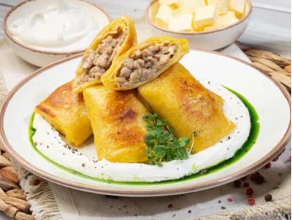 Блинчики с  куриным мясом 6шт