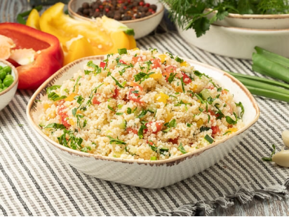 Салат из кус-куса с овощами