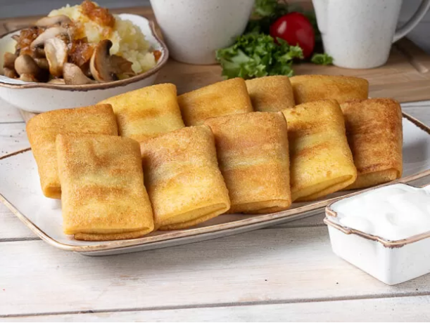 Блинчики с картофелем и грибами