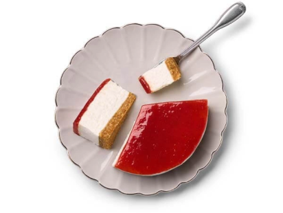 Клубничный легкий чизкейк