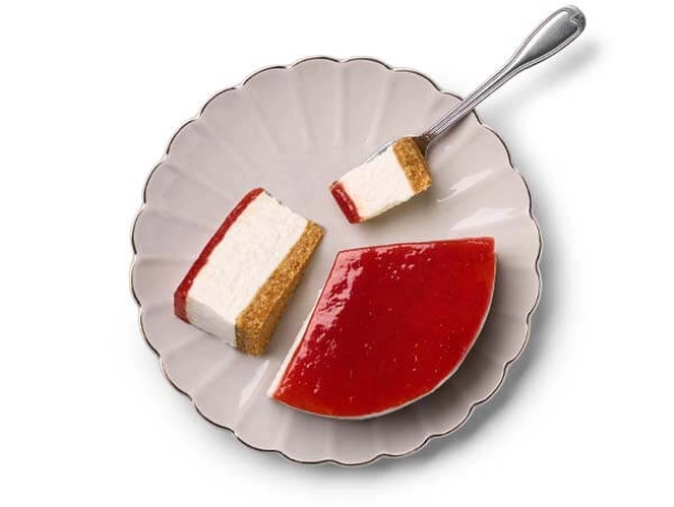 Клубничный легкий чизкейк