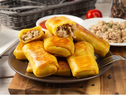 Блины с мясом
