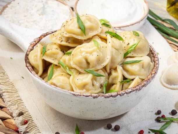 Пельмени с говядиной и свининой