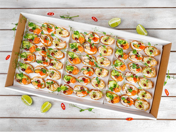 Сет закусок «Crostini Cremoso di Mare» 54шт