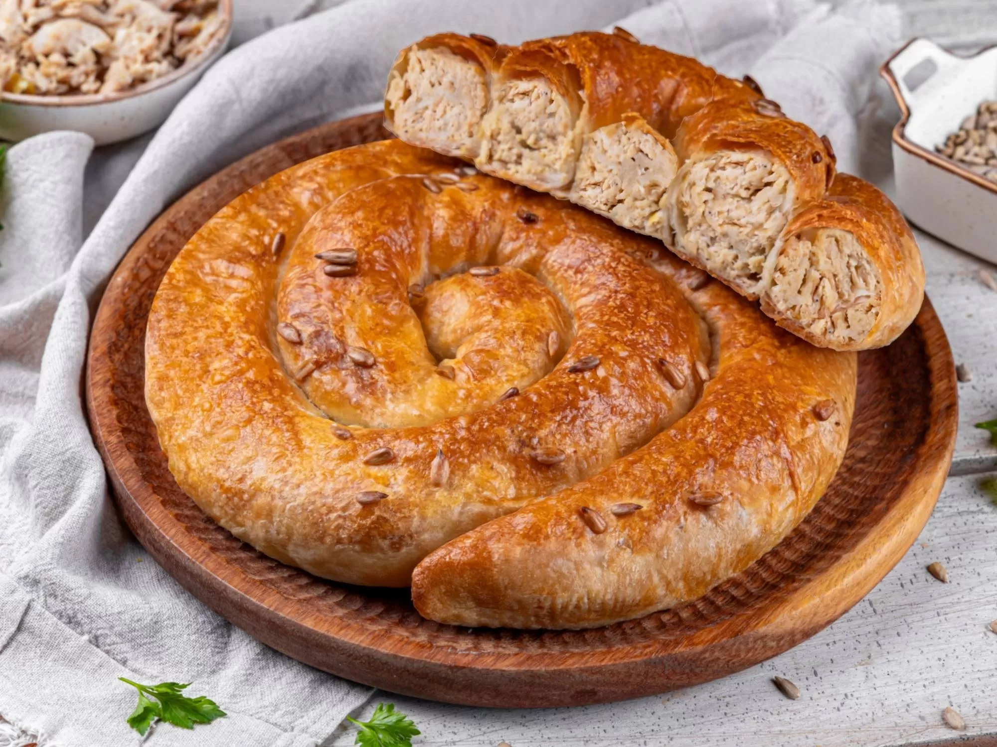 Plăcintă Moldovenescă cu carne de pui 