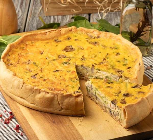 Quiche cu carne de pui